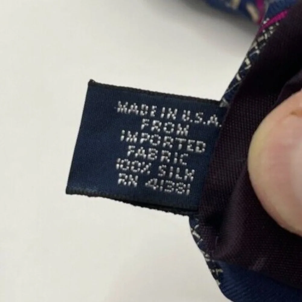 Polo Ralph Lauren Tie 100% Silk Tennis Print Blue‎ Handmade In USA